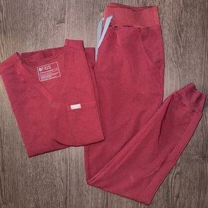 Burgundy Figs Scrubs XS/XS Tall